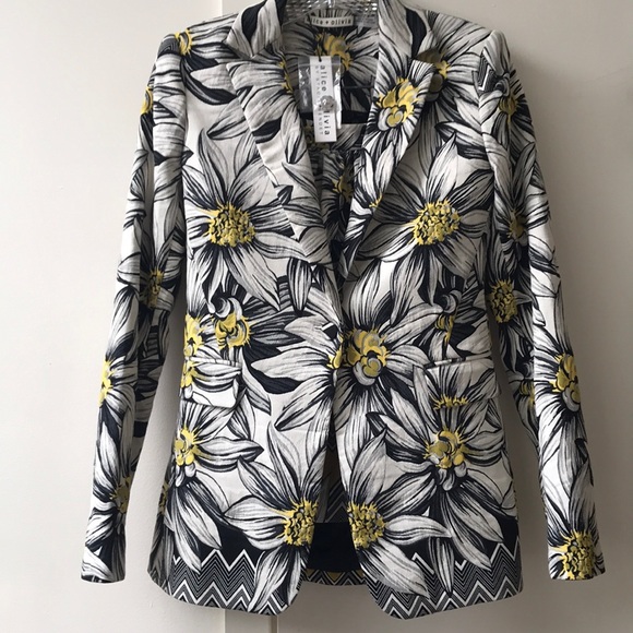 Alice + Olivia Jackets & Blazers - Alice + Olivia flower jacket NWT size 4 $550